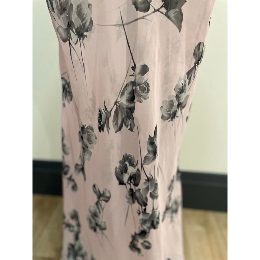 VTG Sheer Floral Cowl neck Chemise Slip Dress M Romantic Fairy Coquette Y2K - Picture 2 of 10